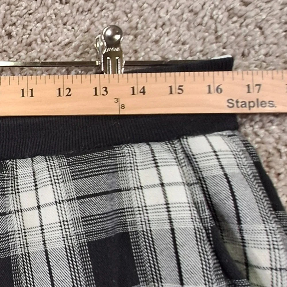 Unbranded Plaid Joggers Adult L (Fits W33xL31) Black Sherpa Lined Plaid Cozy